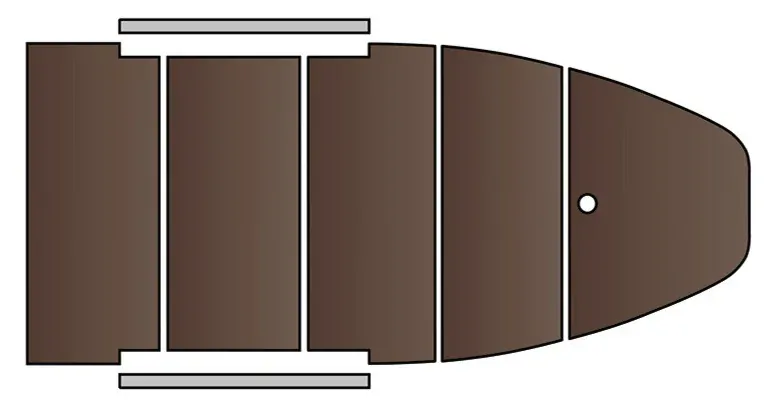 Čln Kolibri KM-300 D šedý, vystužená podlaha