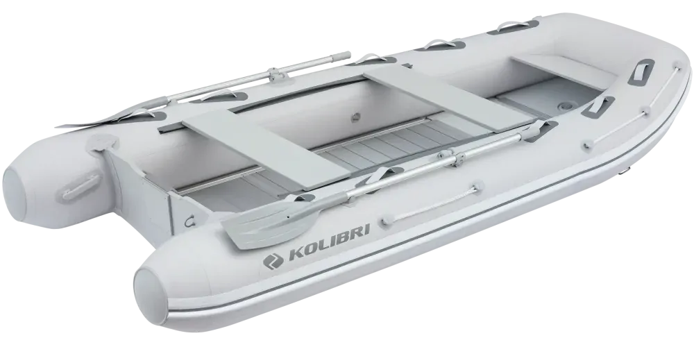 Čln Kolibri KM-360 DXL šedý, hliníková podlaha