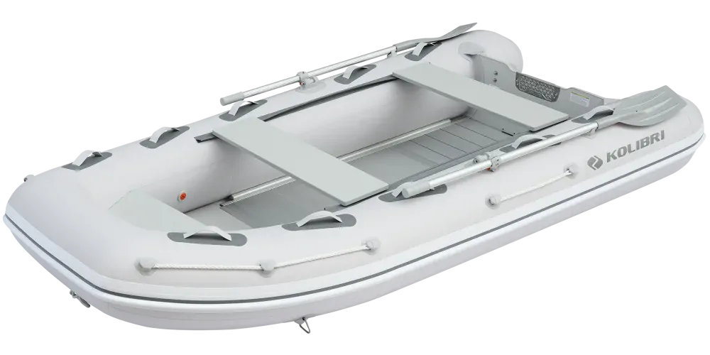 Čln Kolibri KM-330 DXL šedý, hliníková podlaha