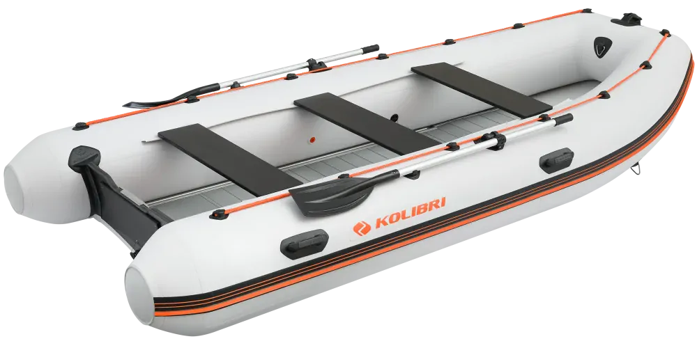 Čln Kolibri KM-400DSL šedý, s hliníkovou podlahou
