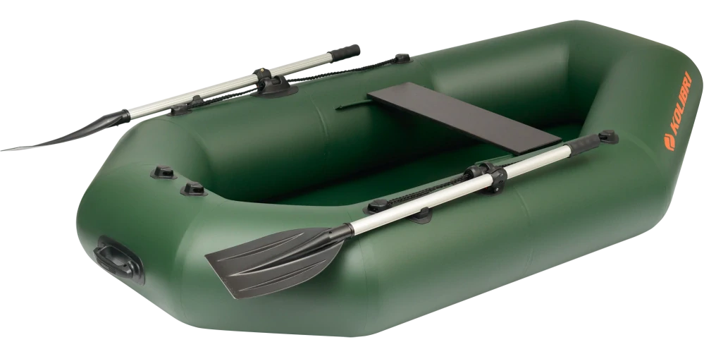 Čln Kolibri K-220 TP zelený, pevná podlaha + držiak motora
