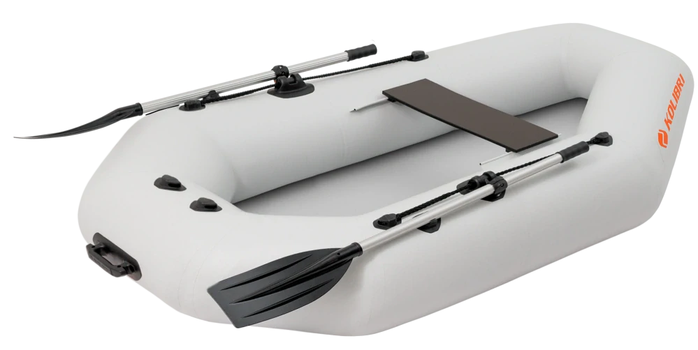 Čln Kolibri K-220 TP šedý, pevná podlaha + držiak motora